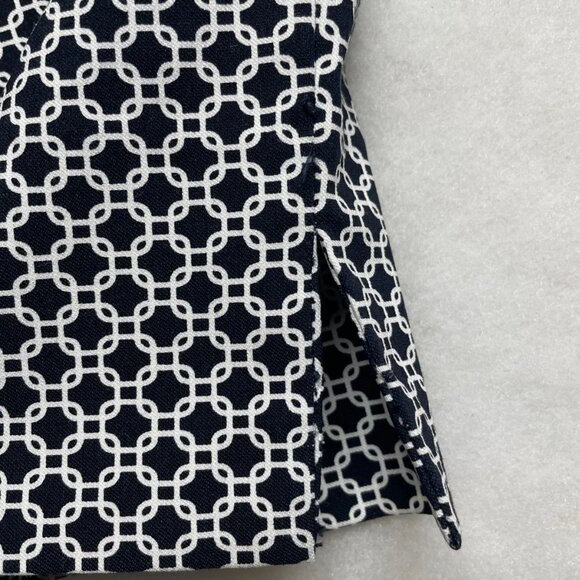 Jasmine & Julia Navy Geometric Stretch High Rise Pull On Capri Pants Size 14W - Picture 3 of 10